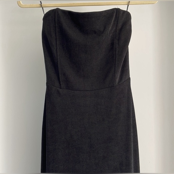 STRAPLESS TRUMPET MAXI DRESS - BLACK - S - Picture 3 of 6